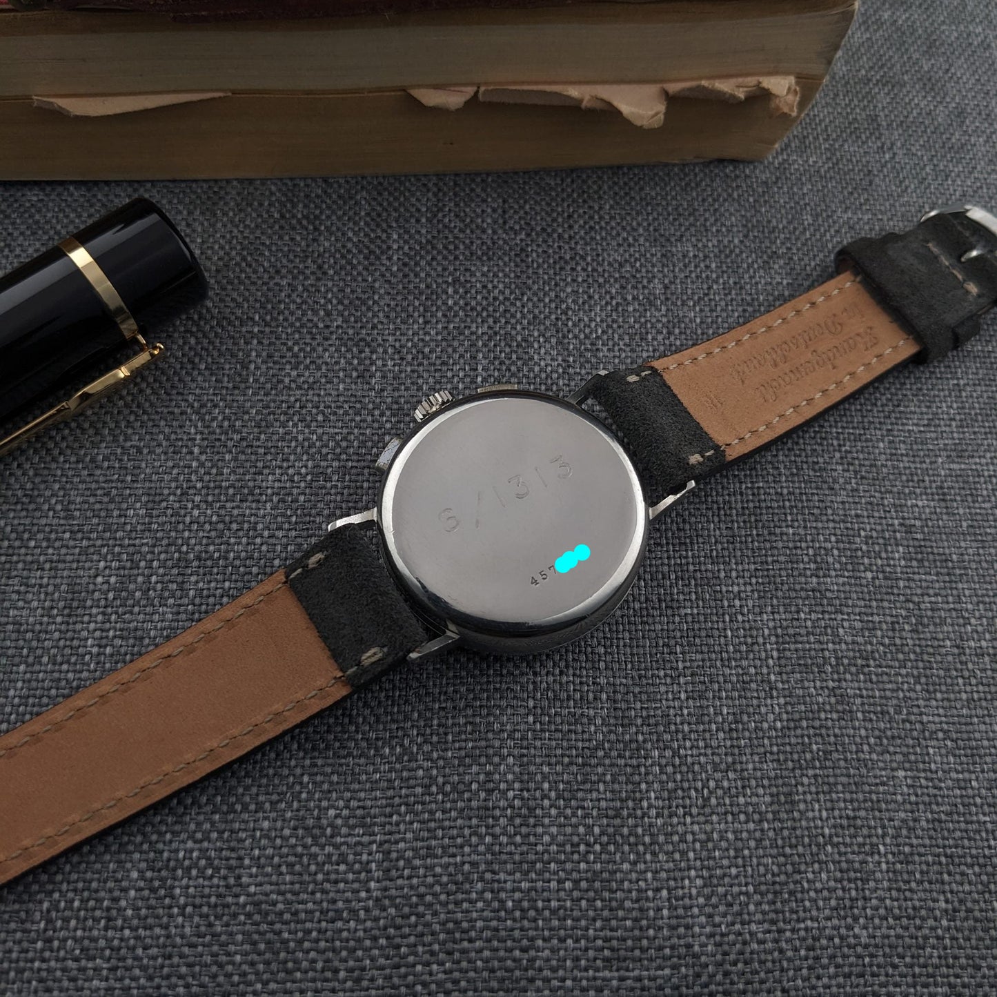 Circa 80 Years Old / Tavannes WWII Military two-register Chronograph / Ref S/1313 / Vintage 1940s Watch / Cal Venus 175 Movement / Serviced vintage watch