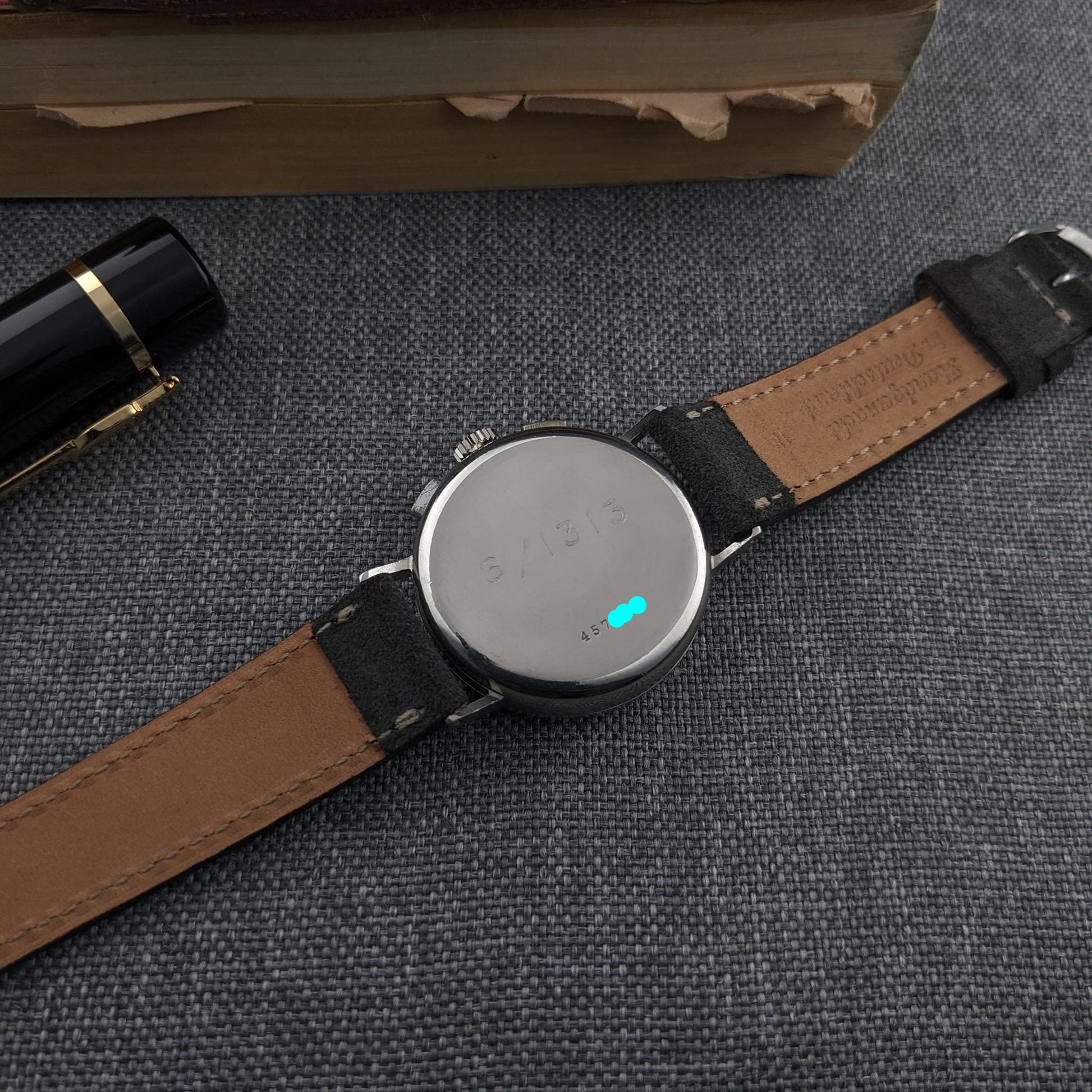 Circa 80 Years Old / Tavannes WWII Military two-register Chronograph / Ref S/1313 / Vintage 1940s Watch / Cal Venus 175 Movement / Serviced vintage watch