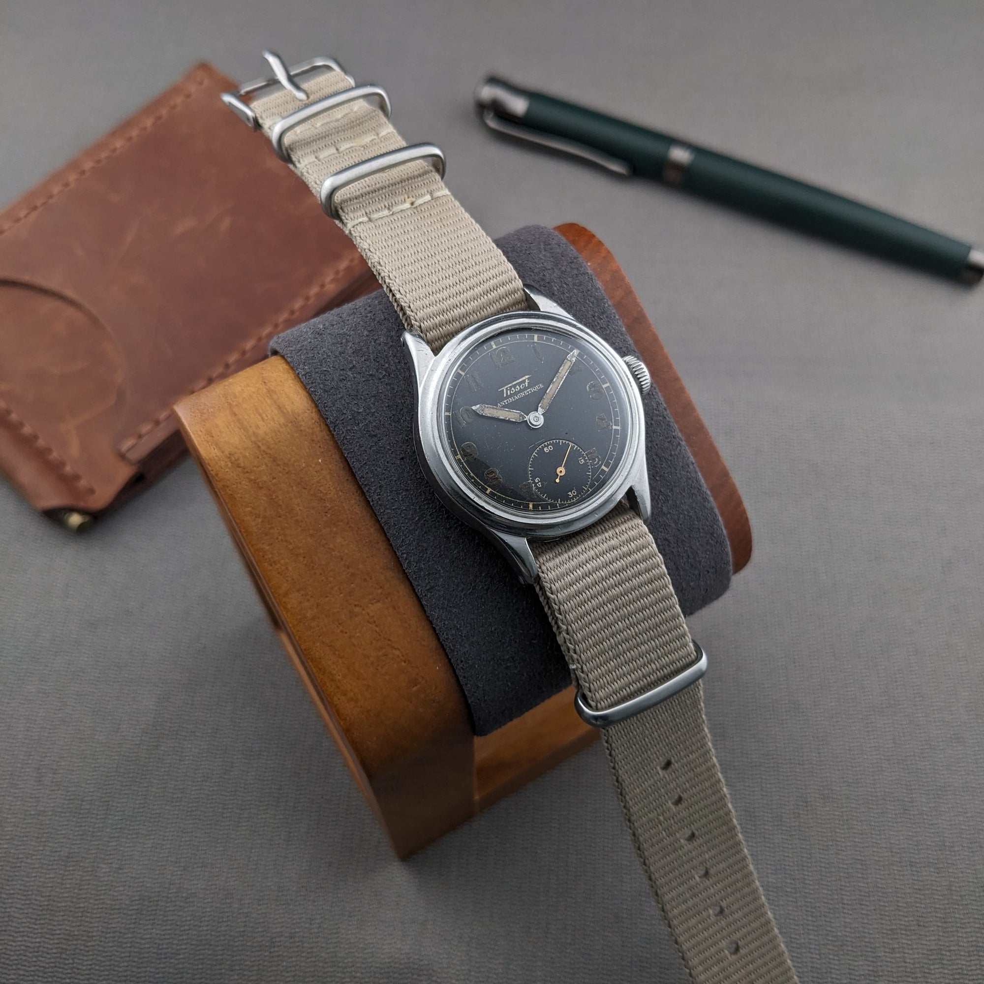 Circa 80 Years Old World War Tissot Antimagnetique / Vintage 1940s Watch / Cal 27 Movement / Serviced vintage watch