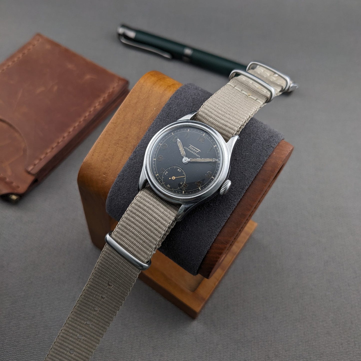 Circa 80 Years Old World War Tissot Antimagnetique / Vintage 1940s Watch / Cal 27 Movement / Serviced vintage watch