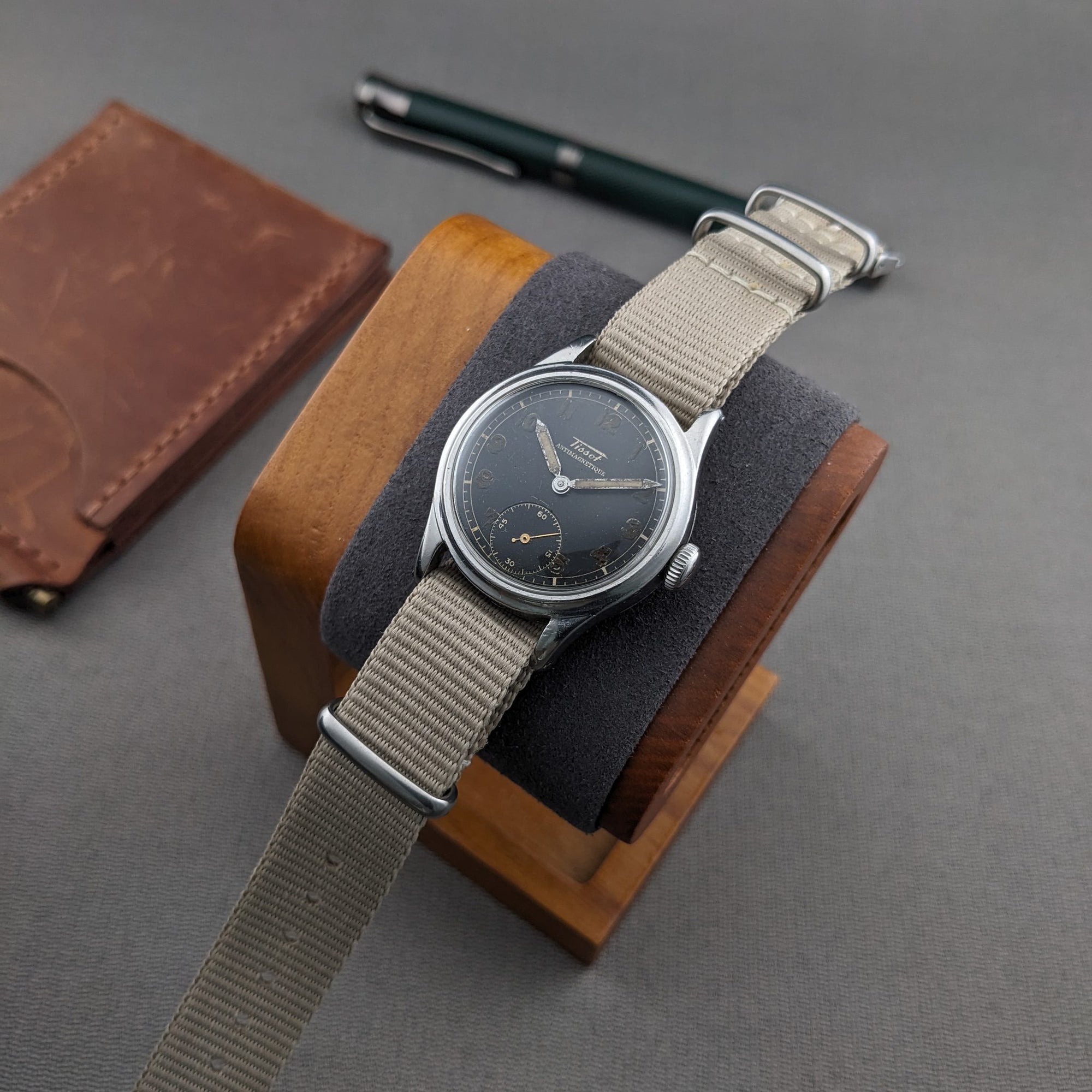 Circa 80 Years Old World War Tissot Antimagnetique / Vintage 1940s Watch / Cal 27 Movement / Serviced vintage watch