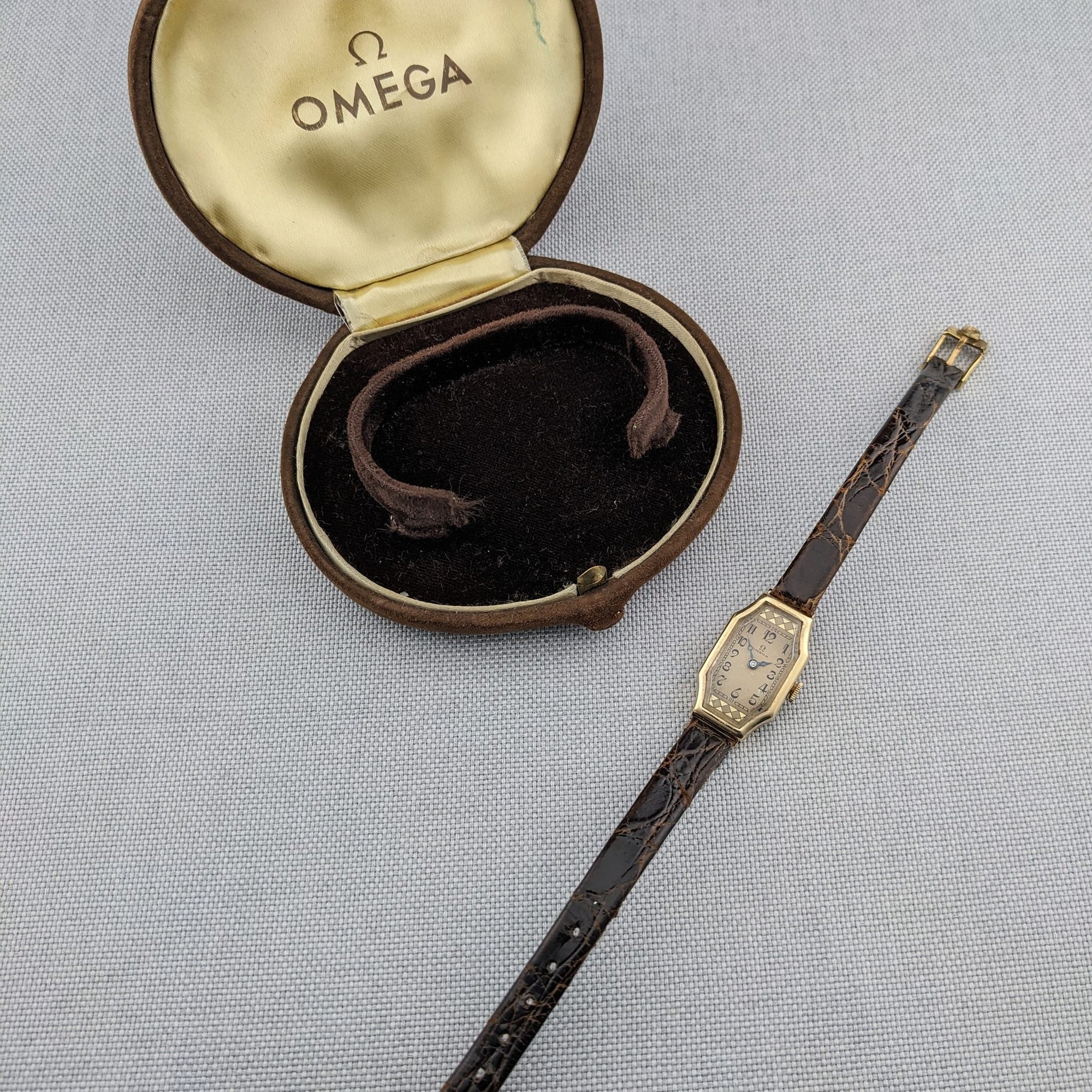 Circa 90 Years Old / Omega Lady 14ct Gold/ Antique 1930s Watch / Cal 14.8F Movement / Serviced vintage watch