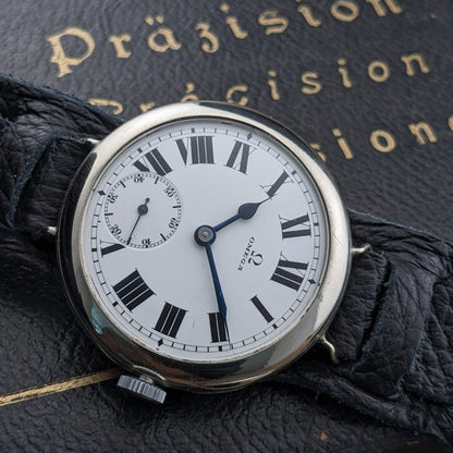 Over 110 Years Old Antique Omega Officer’s Watch – Original Enamel Dial – Cal. 13''' S.O.B. – Antique Circa 1915 / Serviced vintage watch