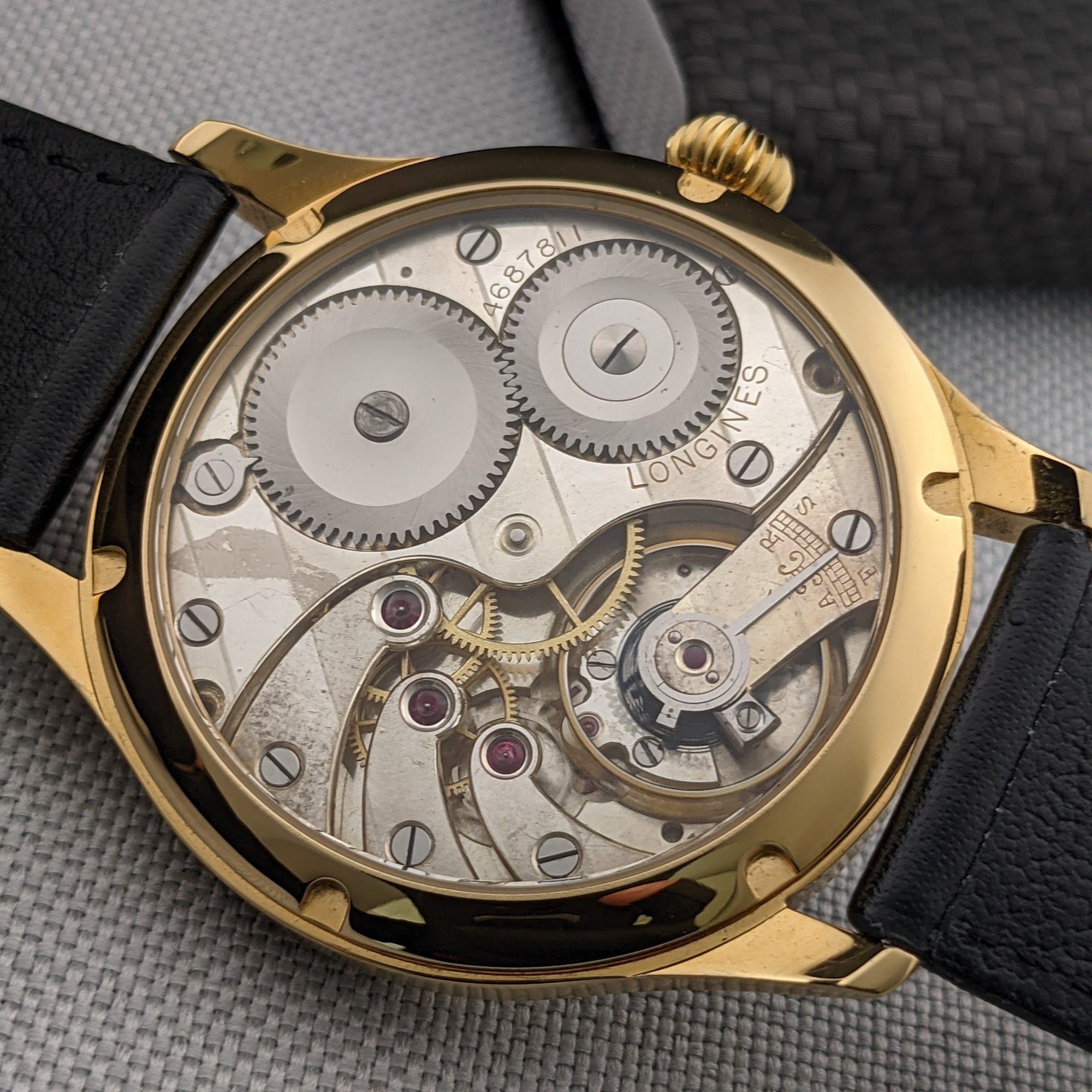 Pocket Watch Conversion with circa 95 Years Old Longines pocket watch movement 1929 restyled in the spirit of contemporary pilot watches / Cal 18.79 ABC / Serviced vintage watch