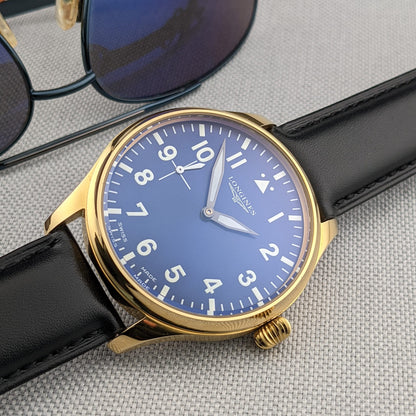 Pocket Watch Conversion with circa 95 Years Old Longines pocket watch movement 1929 restyled in the spirit of contemporary pilot watches / Cal 18.79 ABC / Serviced vintage watch