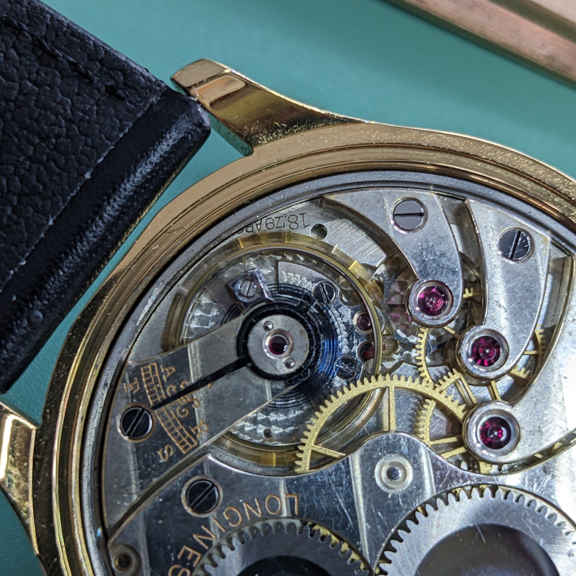 Pocket Watch Conversion with circa 95 Years Old Longines pocket watch movement 1929 restyled in the spirit of contemporary pilot watches / Cal 18.79 ABC / Serviced vintage watch