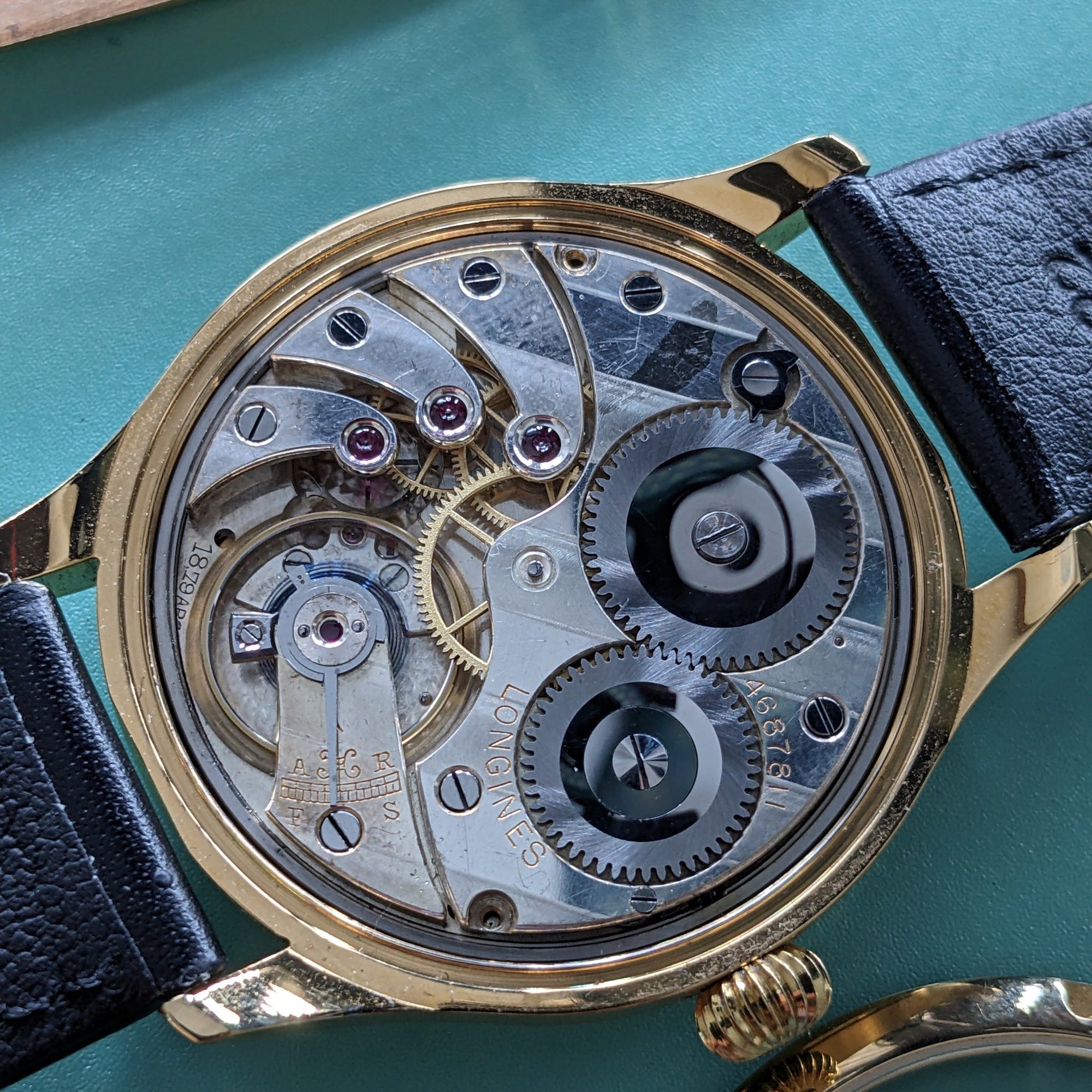 Pocket Watch Conversion with circa 95 Years Old Longines pocket watch movement 1929 restyled in the spirit of contemporary pilot watches / Cal 18.79 ABC / Serviced vintage watch