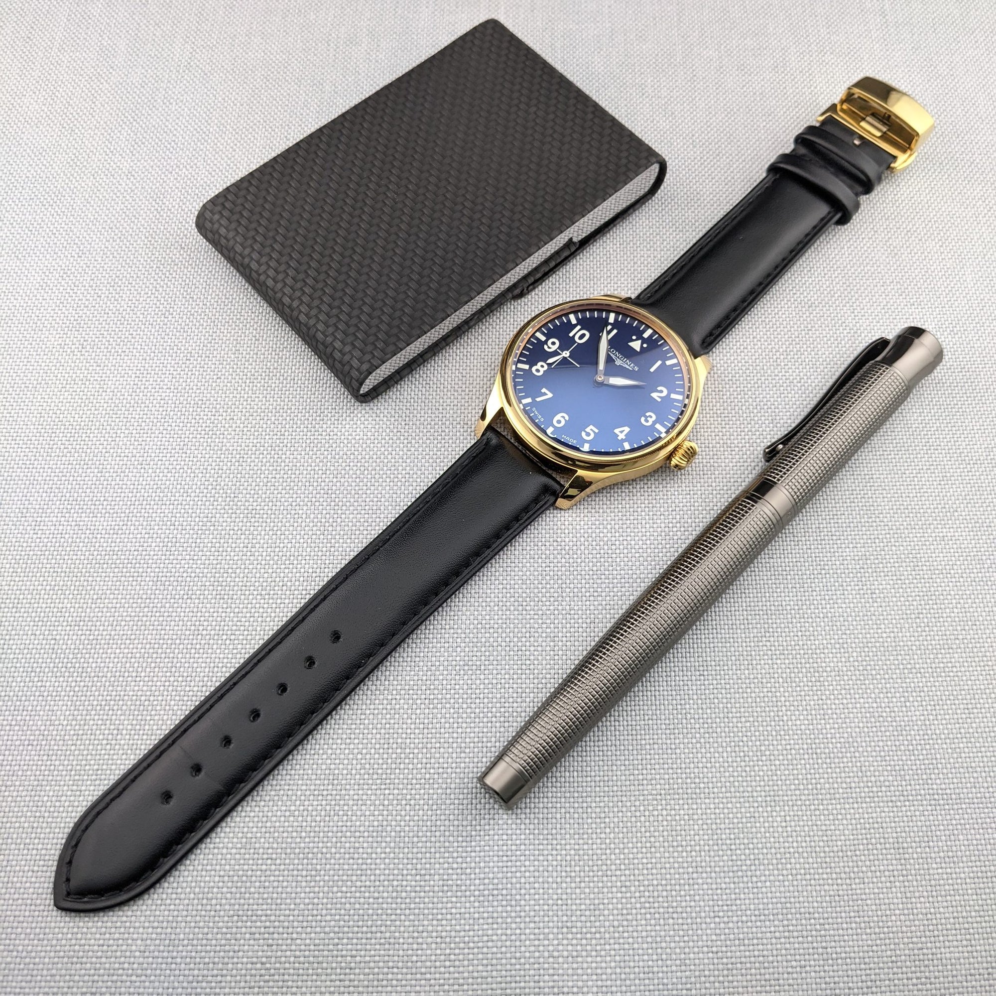 Pocket Watch Conversion with circa 95 Years Old Longines pocket watch movement 1929 restyled in the spirit of contemporary pilot watches / Cal 18.79 ABC / Serviced vintage watch