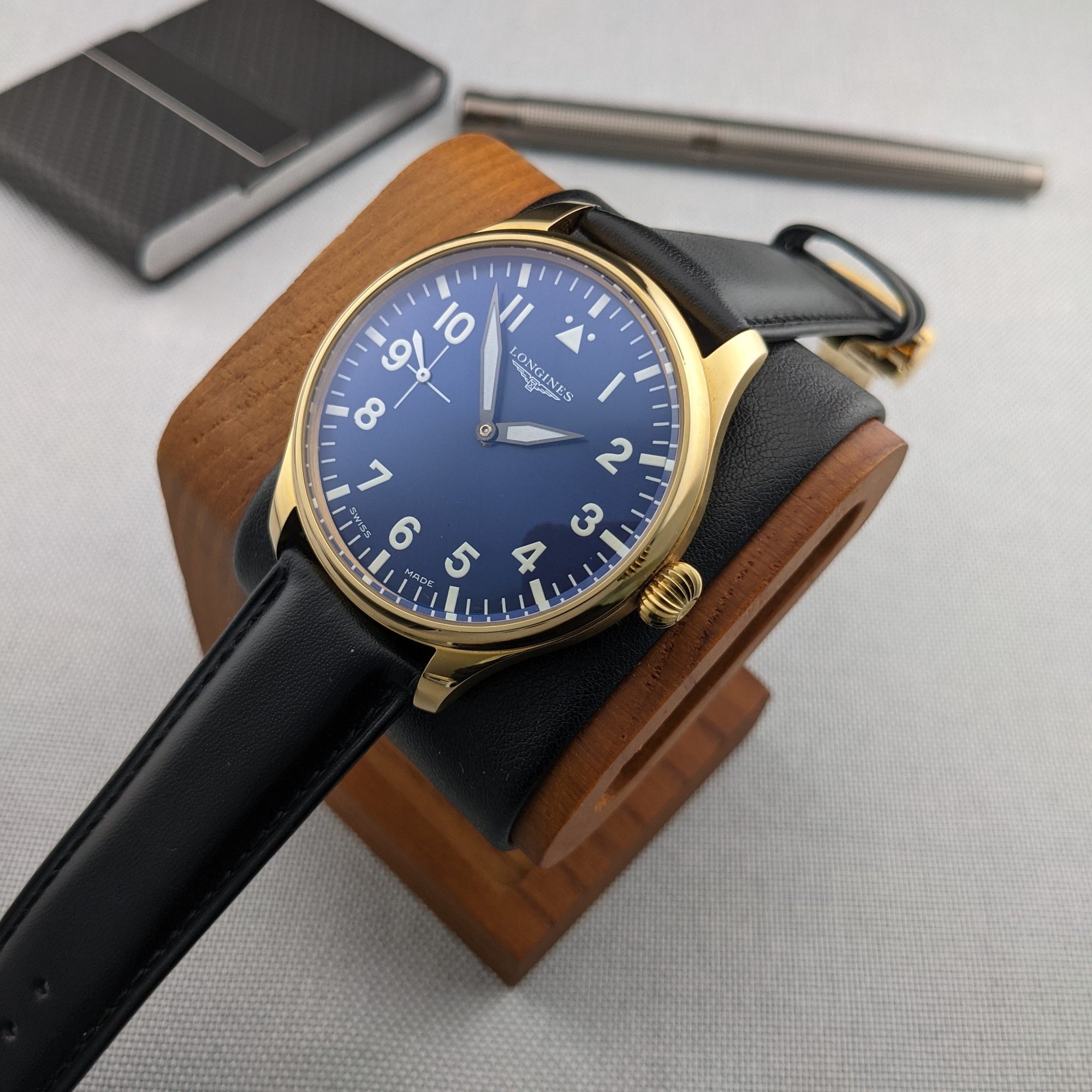 Pocket Watch Conversion with circa 95 Years Old Longines pocket watch movement 1929 restyled in the spirit of contemporary pilot watches / Cal 18.79 ABC / Serviced vintage watch