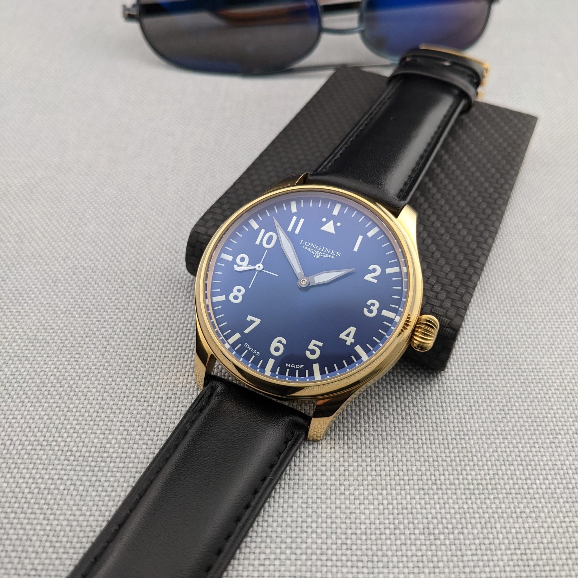 Pocket Watch Conversion with circa 95 Years Old Longines pocket watch movement 1929 restyled in the spirit of contemporary pilot watches / Cal 18.79 ABC / Serviced vintage watch