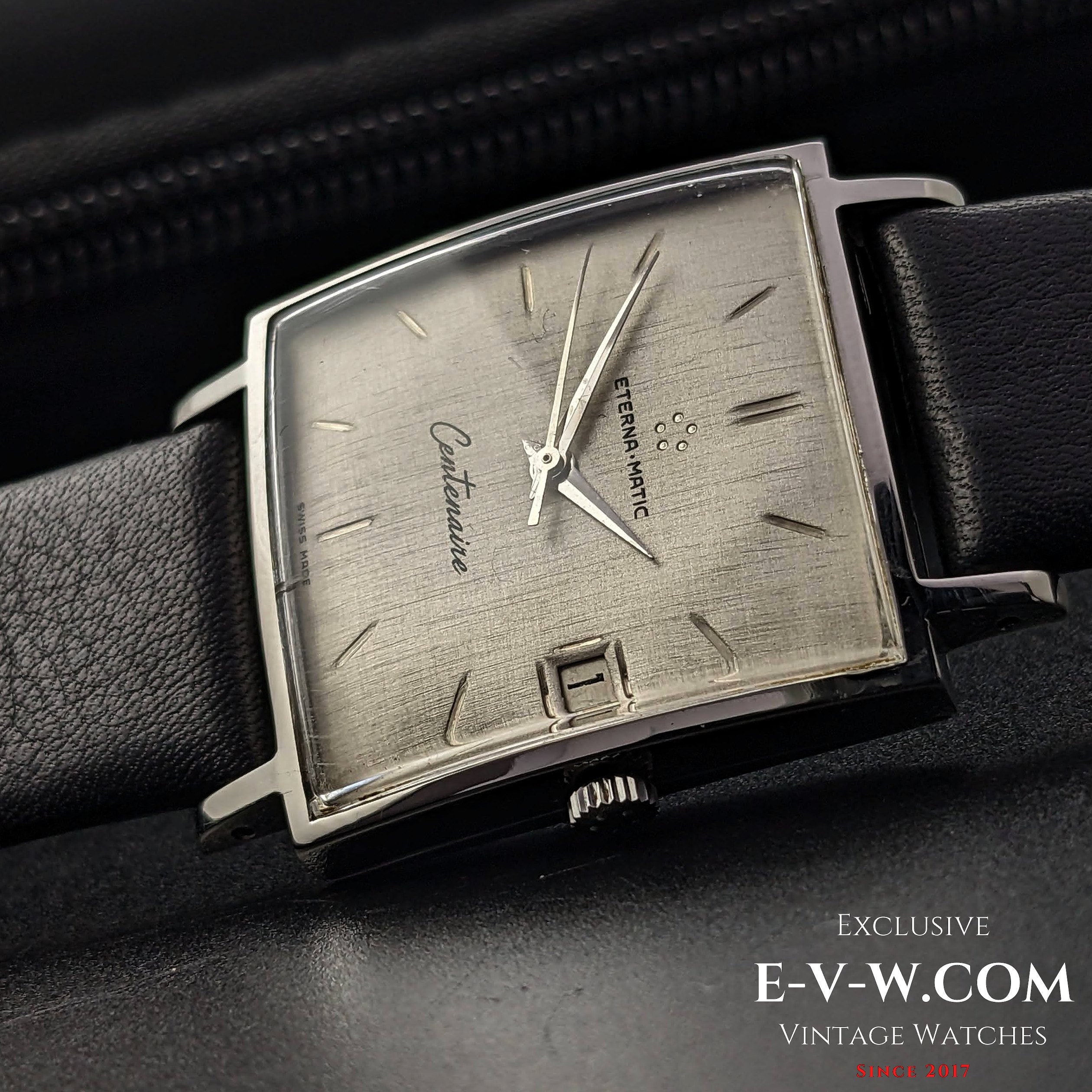 Eterna Matic Centenaire Square Cal. 1438 U Ref.165 Vintage 1963 F Exclusive Vintage Swiss Watches