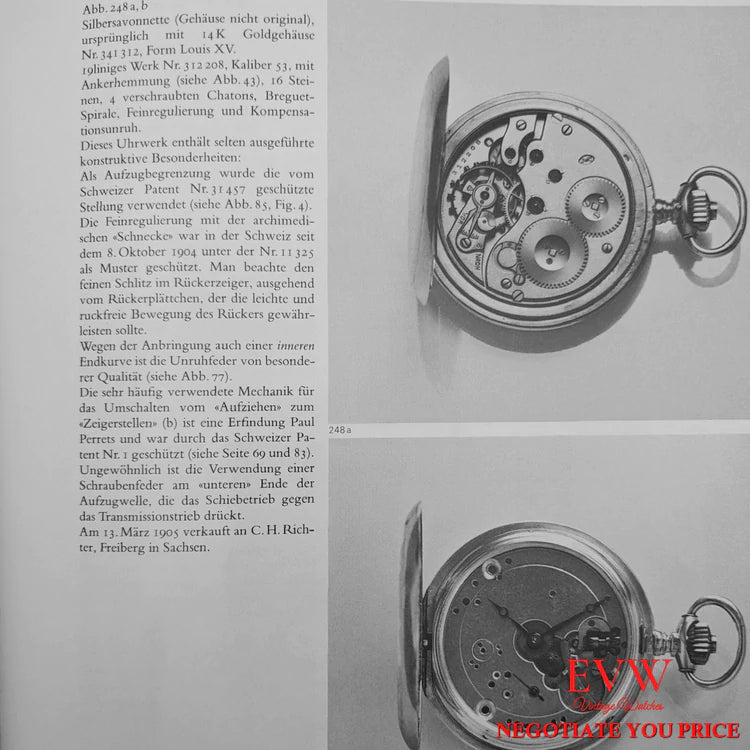 IWC Schaffhausen Antique 1911 Pocket Watch Movement Cal 53 - Marriage Watch