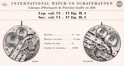 IWC Schaffhausen Antique 1929 Movement / Pocket Watch Conversion / Calibre 73 - Marriage Watch / Fully Serviced