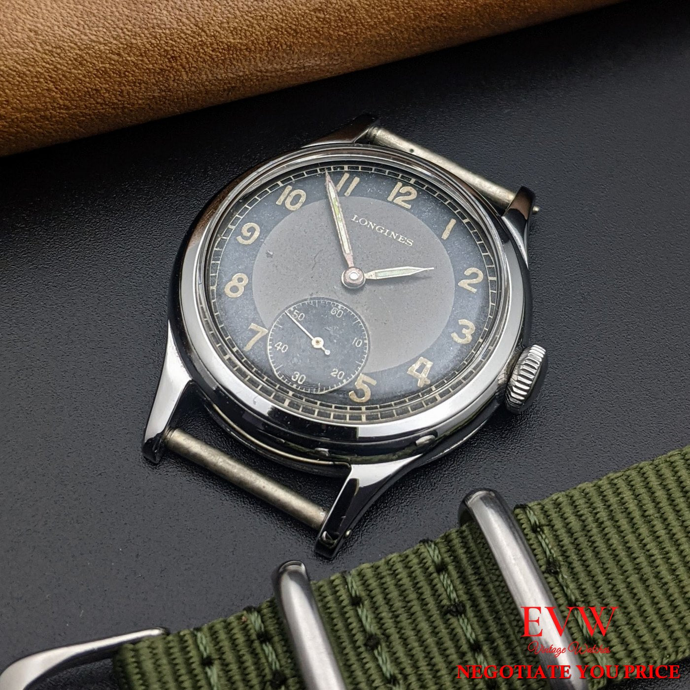 Vintage Watch, Longines, Bullseye Military, cal.12.68Z