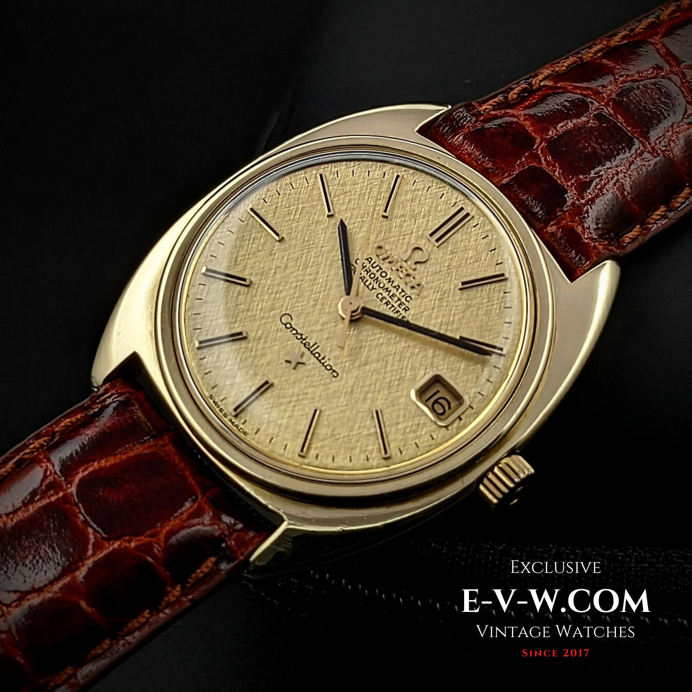 Vintage Omega Constellation C-line Automatic Chronometer / Ref 168017 / Steel Gold / Vintage 1969