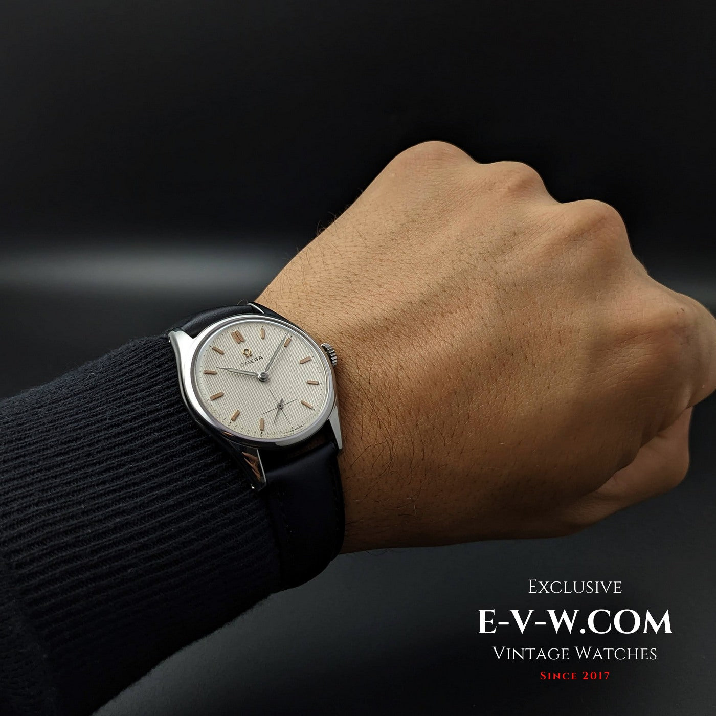Omega wijzerplaat met honingraatmotief, zeldzaam model / Ref. 2536-2 / kaliber 265 (30T2) / Volledig geserviced 