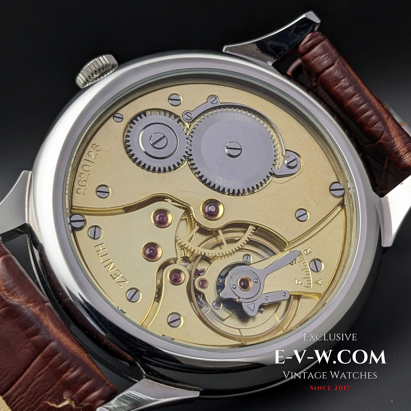 Zenith Chronometer Antikes Uhrwerk aus den 1920er Jahren / Taschenuhr-Umbau / Kaliber 18.28.1.PE - Hochzeitsuhr / Generalüberholt