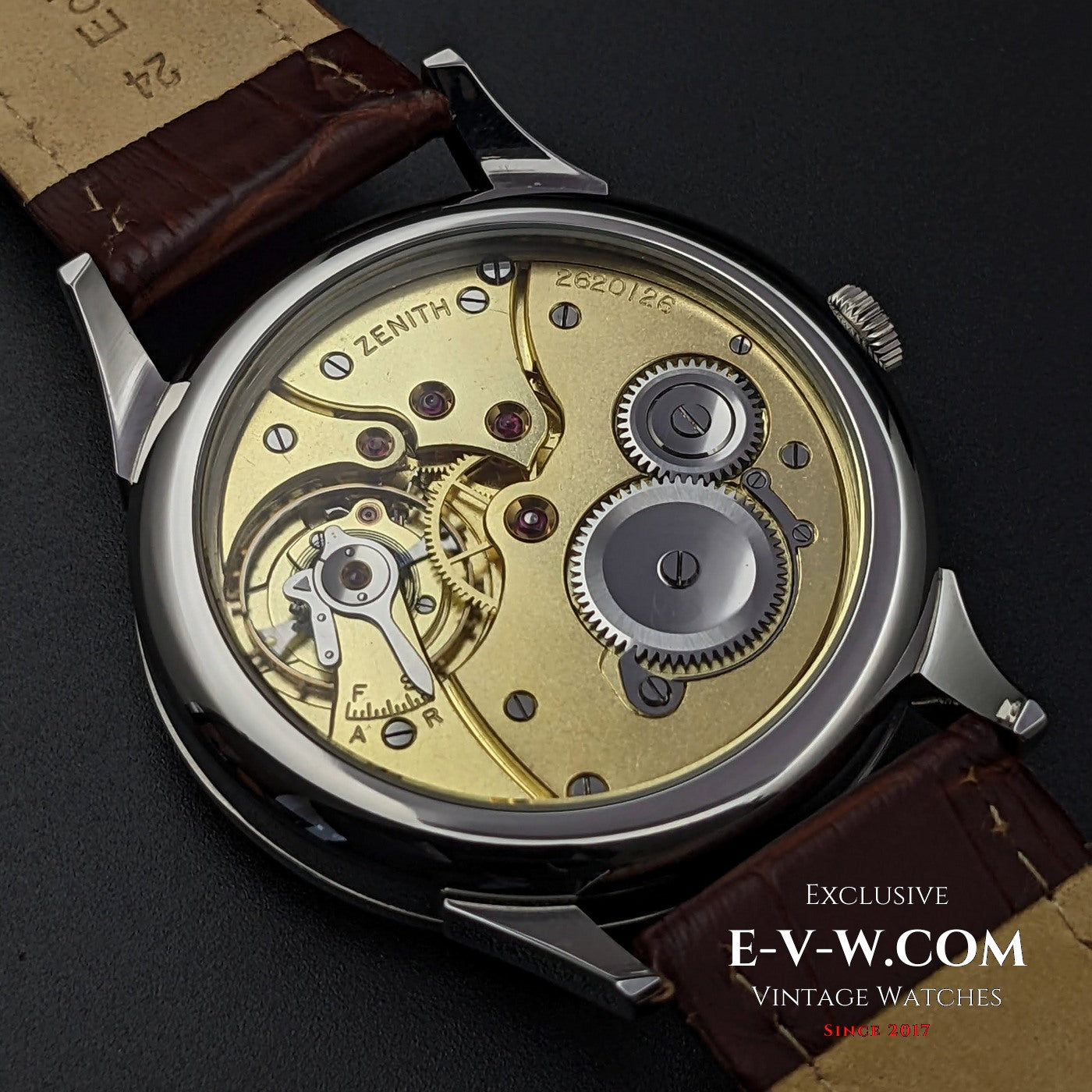 Zenith Chronometer Antikes Uhrwerk aus den 1920er Jahren / Taschenuhr-Umbau / Kaliber 18.28.1.PE - Hochzeitsuhr / Generalüberholt