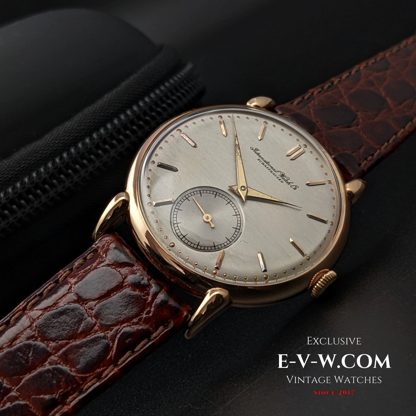 Unique IWC Schaffhausen18K Pink Gold Cal.88 Vintage 1946