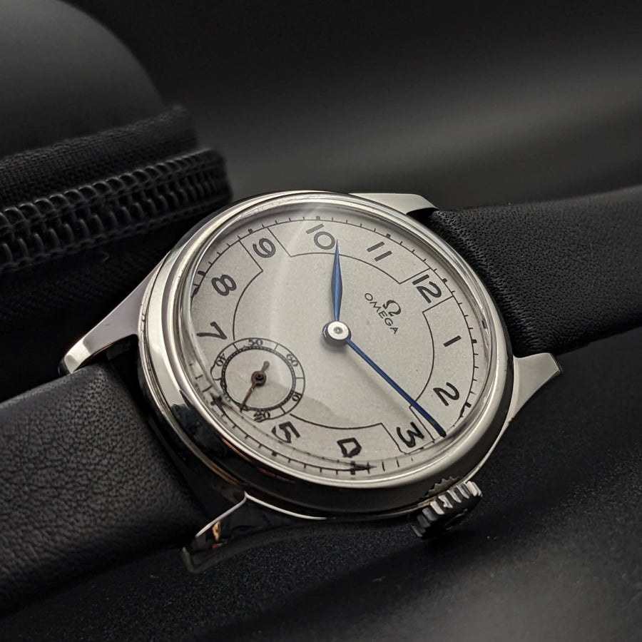 Rare montre Dennison Case Art Déco Omega Antique de 1934 / cal. 26,5 SOB T2 / Entièrement révisée