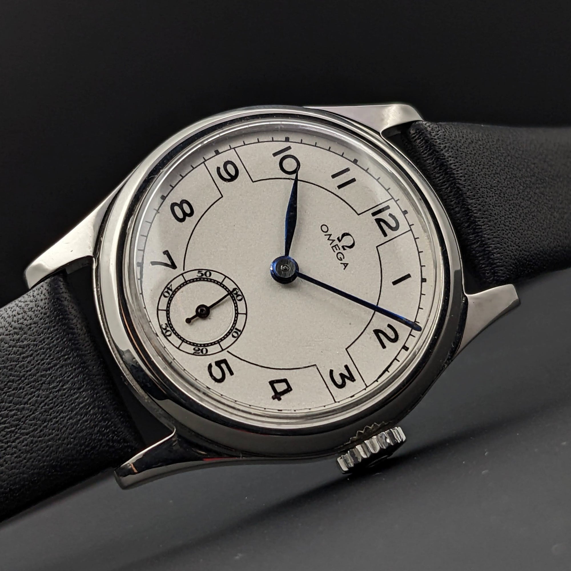 Rare montre Dennison Case Art Déco Omega Antique de 1934 / cal. 26,5 SOB T2 / Entièrement révisée