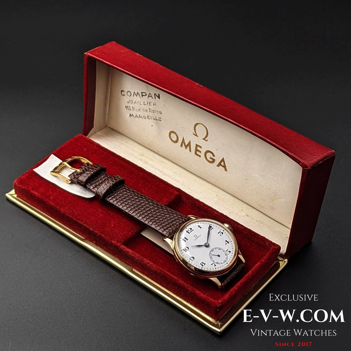 Unique / One of the firs Omega wristwatches Antique 1915 / Omega 18k Gold /  Cal12'''S7-16p  / Fully Serviced