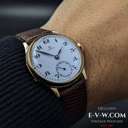 first omega antique wristwatch / Omega Antique 1928 / 18K Gold