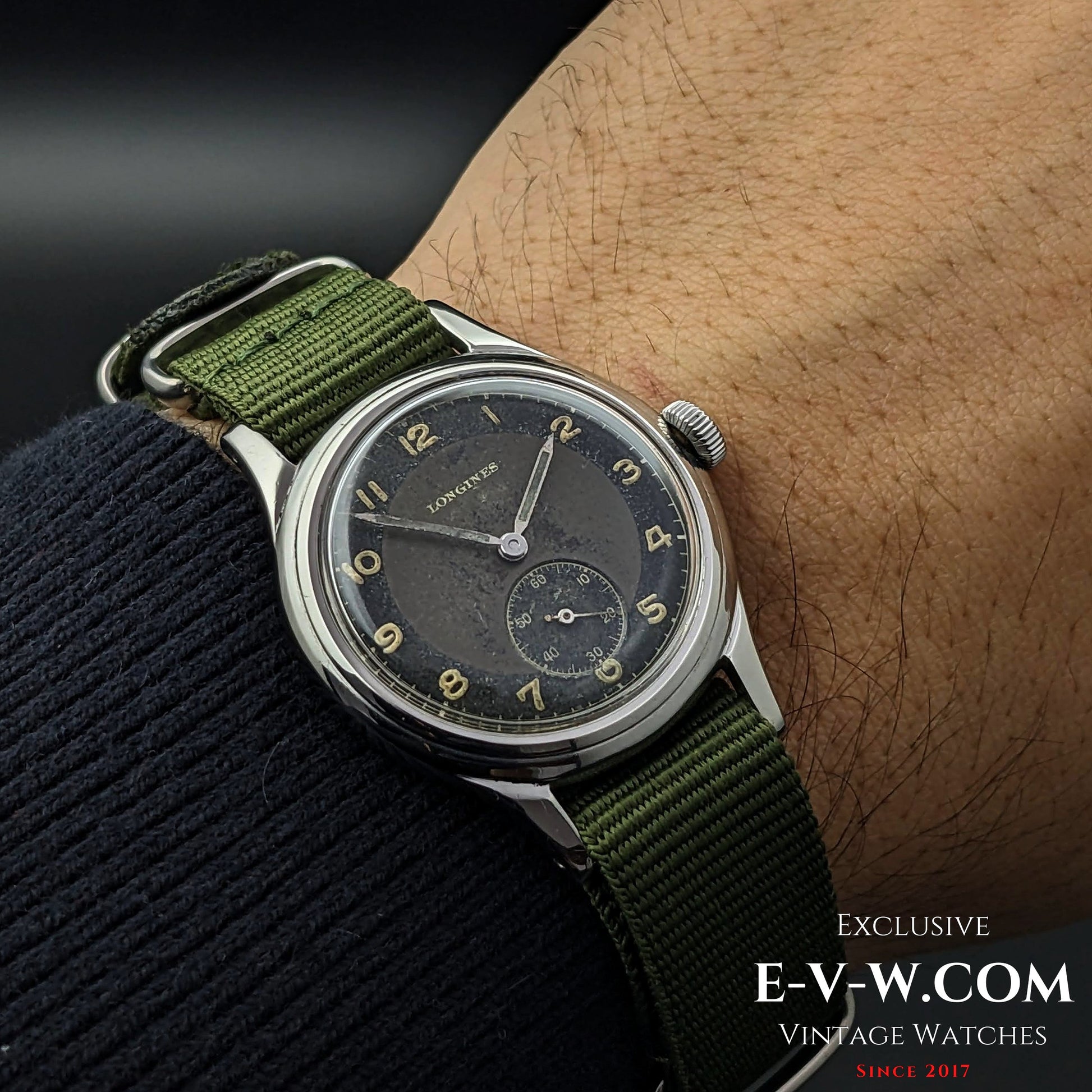 Longines WWII Bull's Eye Vintage 1944 Type Watch as RAF cal 23.M /Longines Archives