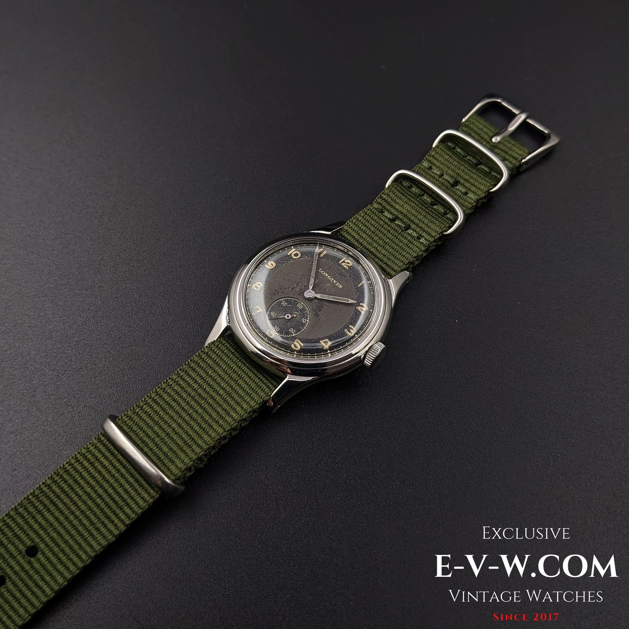 Reloj Longines WWII Bull's Eye Vintage 1944 Type como calibre 23.M de la RAF / Archivos Longines