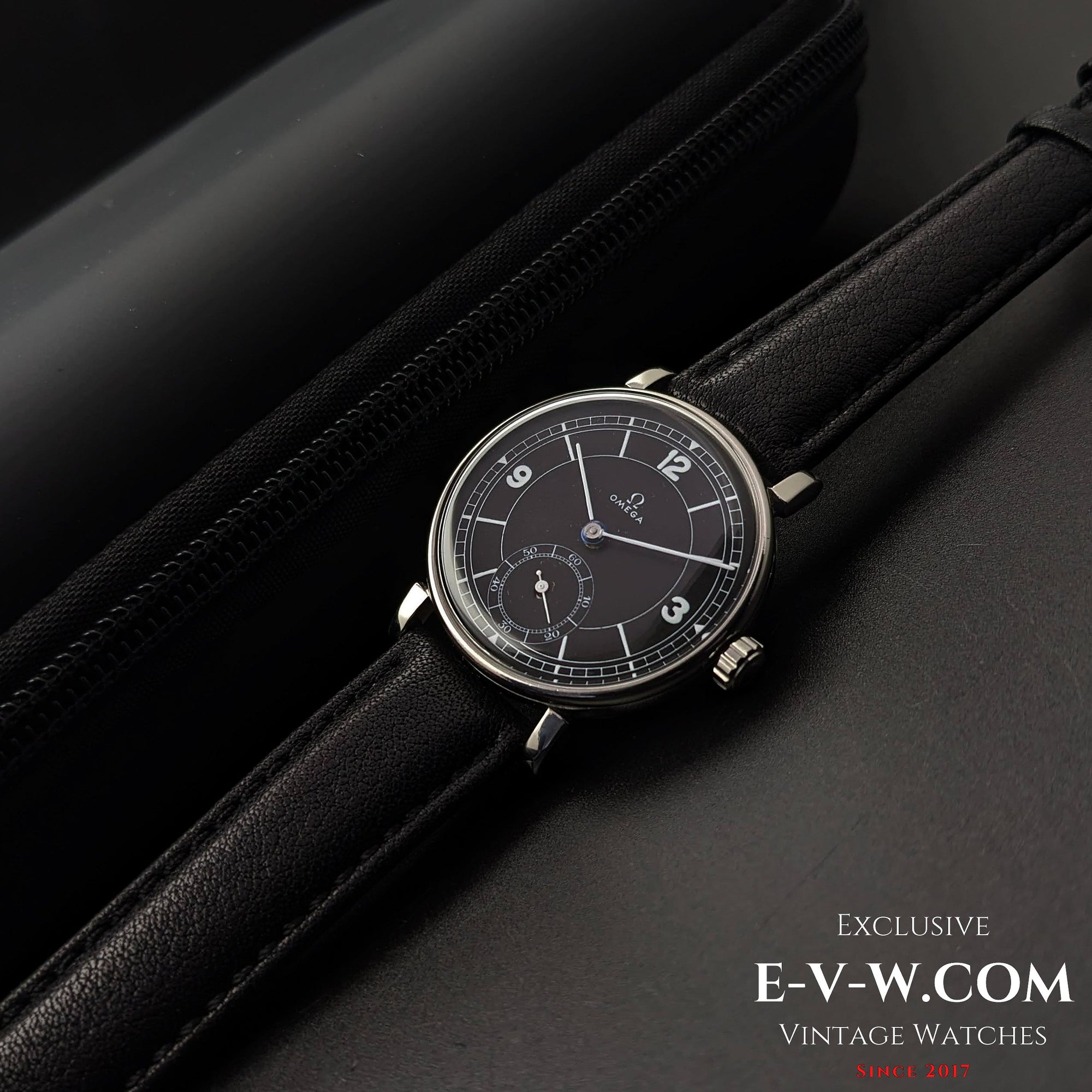 Omega Rare / Cal. 26.5 SOB T2 / Art Déco / Cadran Secteur Noir / Vintage 1935