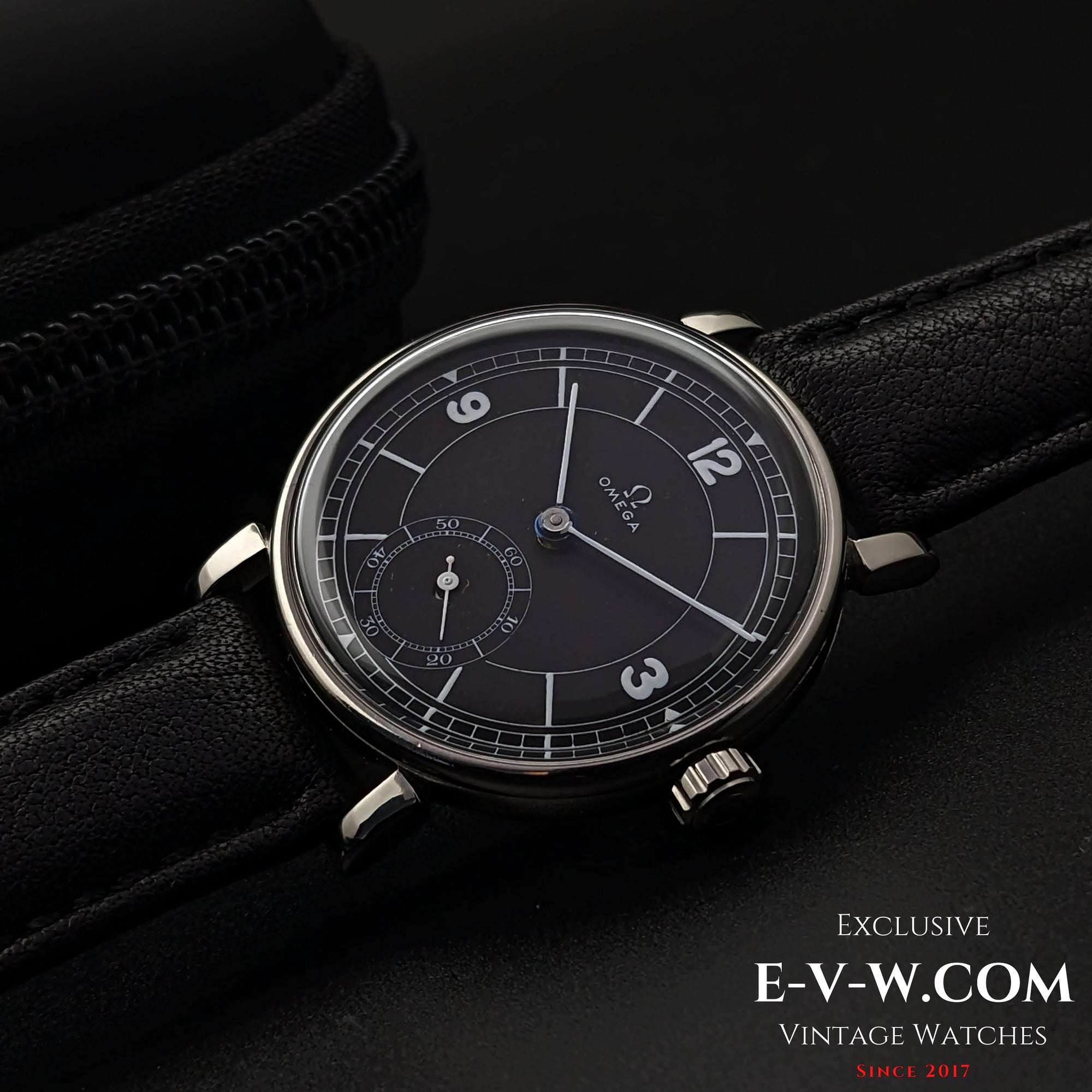 Omega Rare / Cal. 26.5 SOB T2 / Art Déco / Cadran Secteur Noir / Vintage 1935