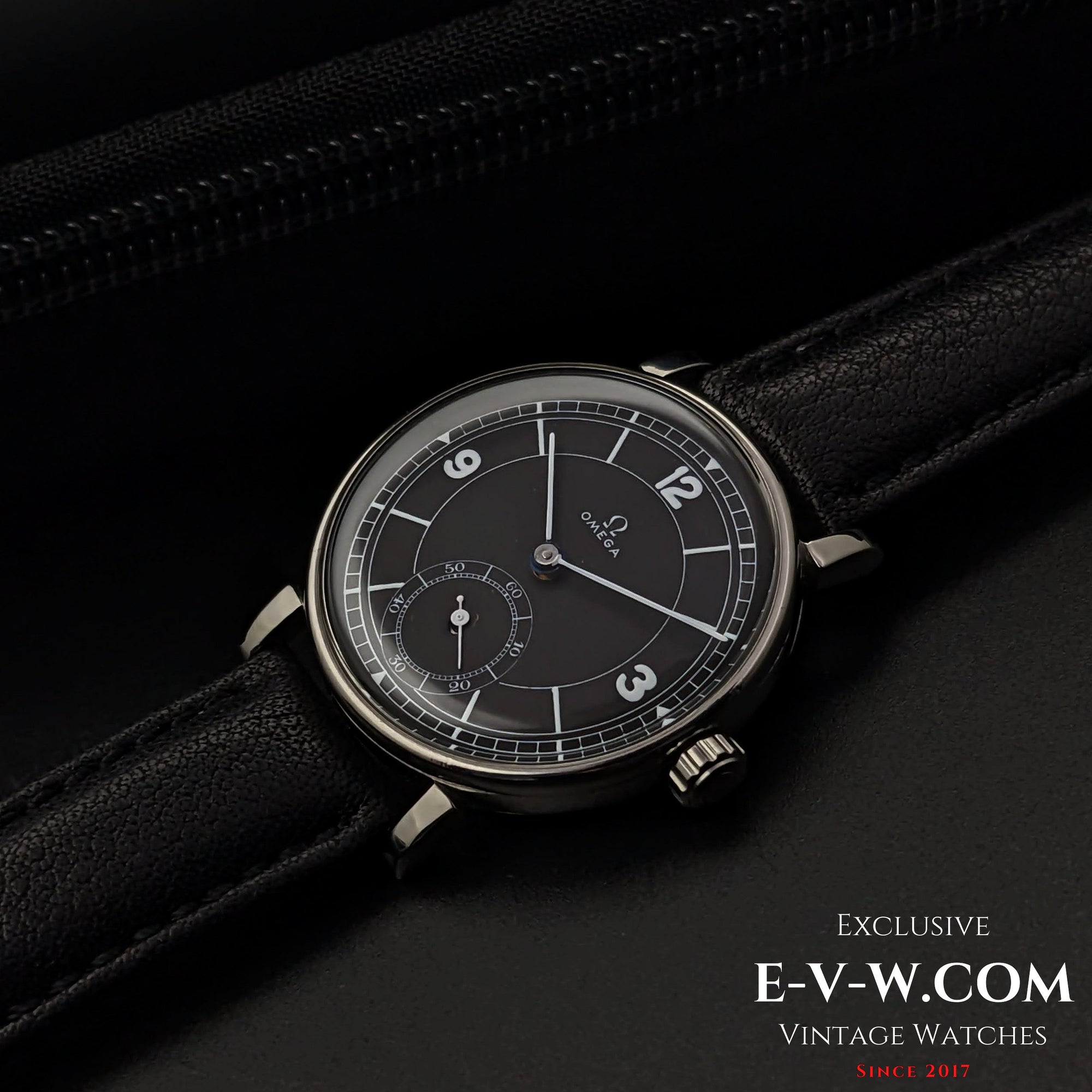 Omega Rare / Cal. 26.5 SOB T2 / Art Déco / Cadran Secteur Noir / Vintage 1935