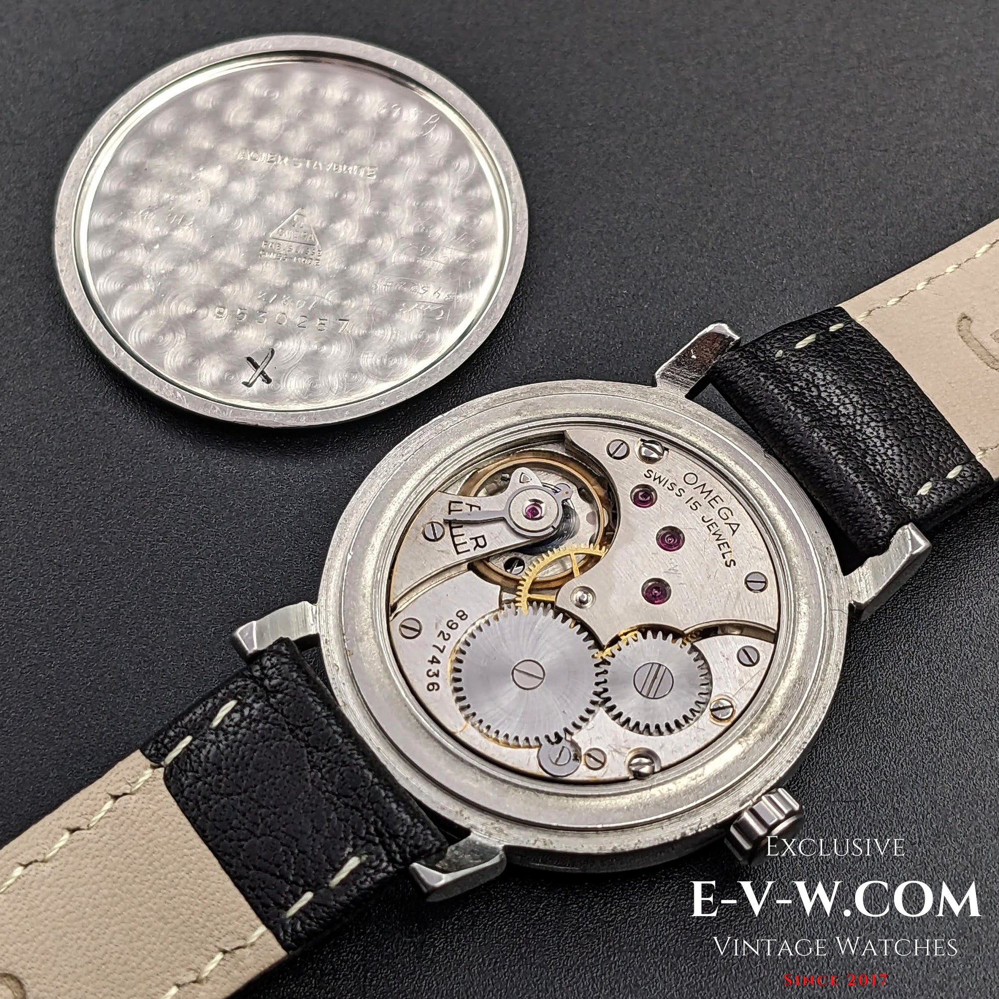 Omega Rare / Cal. 26.5 SOB T2 / Art Déco / Cadran Secteur Noir / Vintage 1935