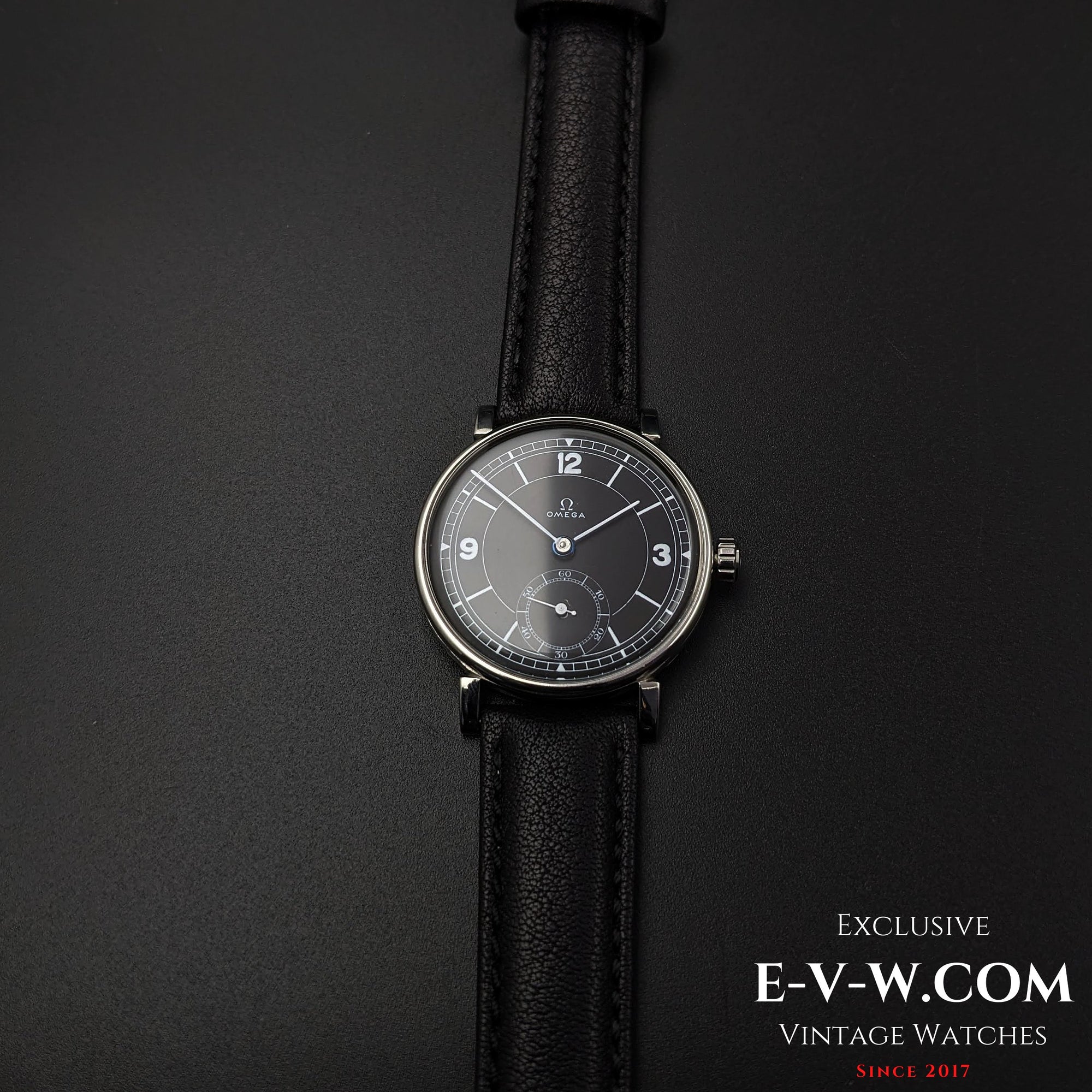 Omega Rare / Cal. 26.5 SOB T2 / Art Déco / Cadran Secteur Noir / Vintage 1935