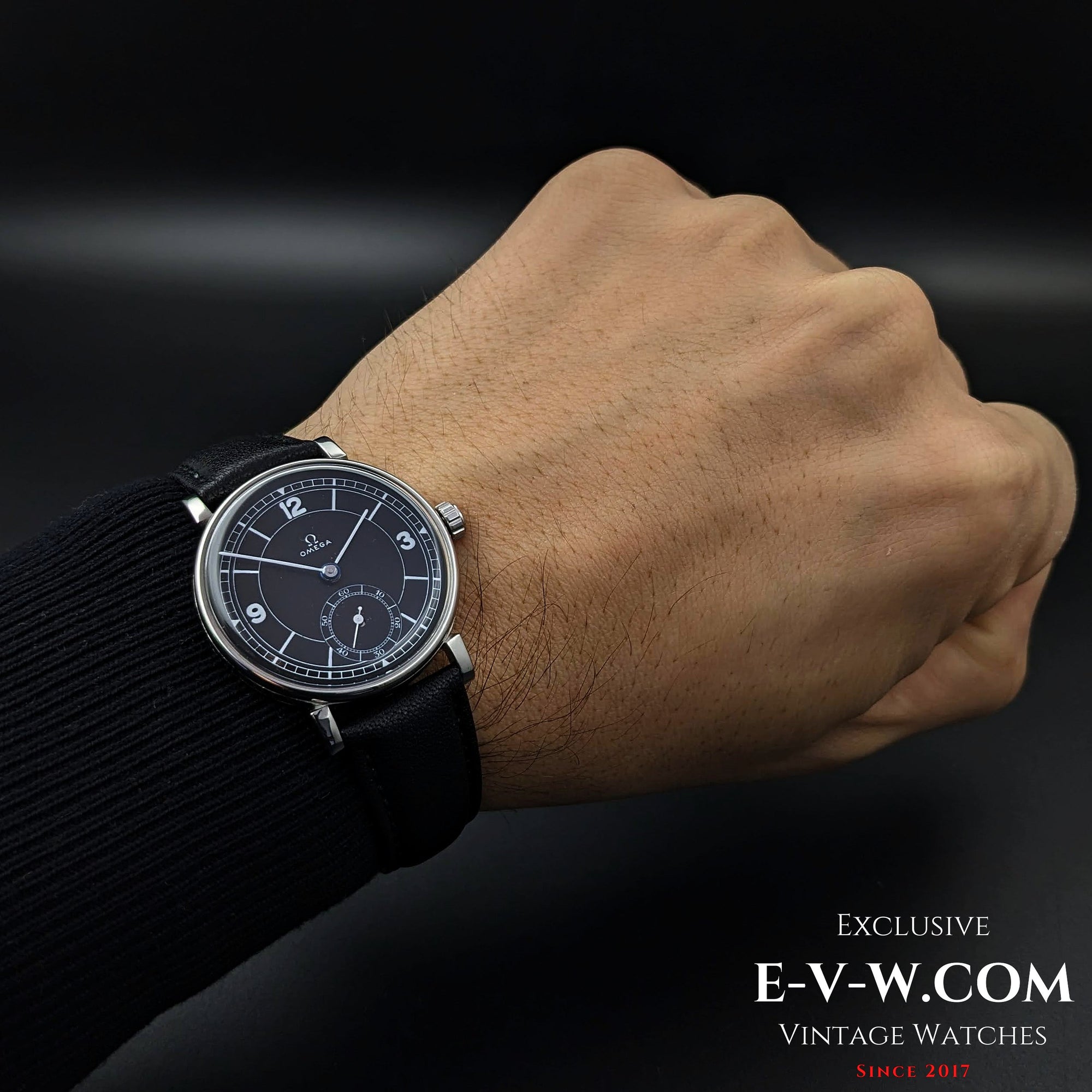Omega Rare / Cal. 26.5 SOB T2 / Art Déco / Cadran Secteur Noir / Vintage 1935