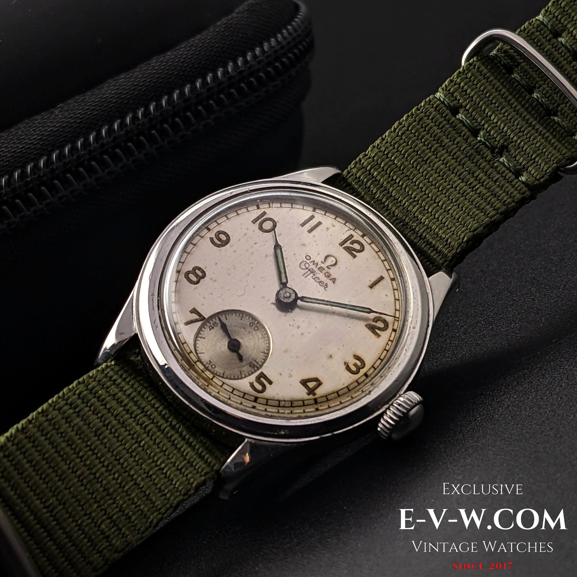 Rare Omega Officer/  WW2 for the Swedish Officers/ Cal. 26.5 SOB T2 / Vintage 1939 / Military
