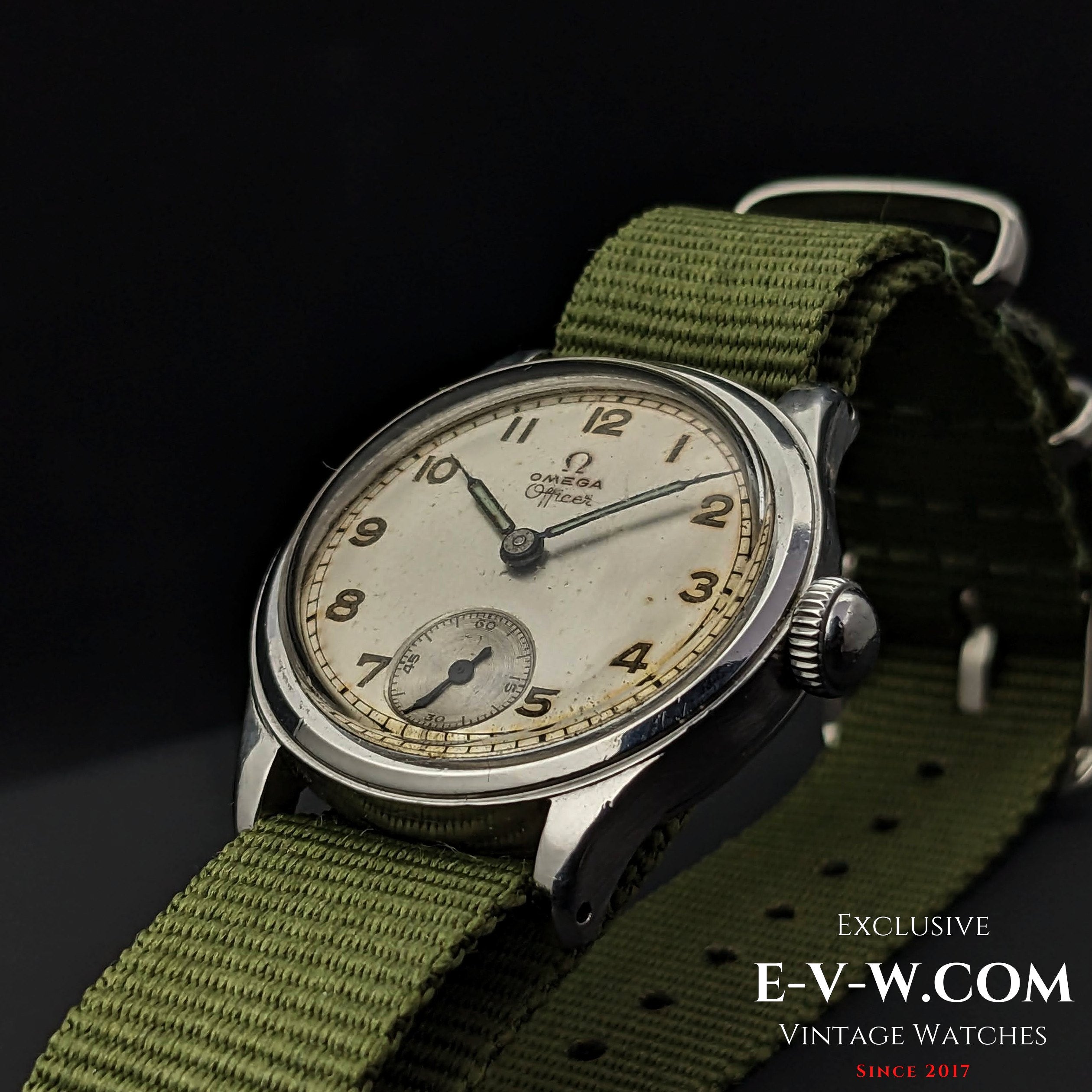 Rare Omega Officer WW2 for the Swedish Officers Cal. 26.5 SOB T2