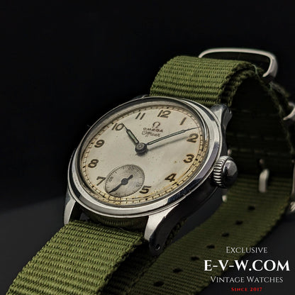 Rare Omega Officer/  WW2 for the Swedish Officers/ Cal. 26.5 SOB T2 / Vintage 1939 / Military
