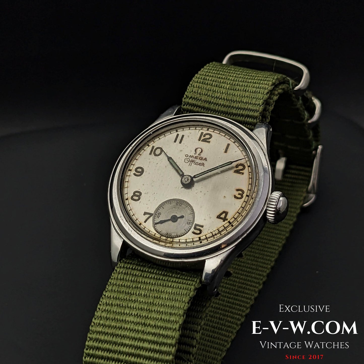 Rare Omega Officer/  WW2 for the Swedish Officers/ Cal. 26.5 SOB T2 / Vintage 1939 / Military
