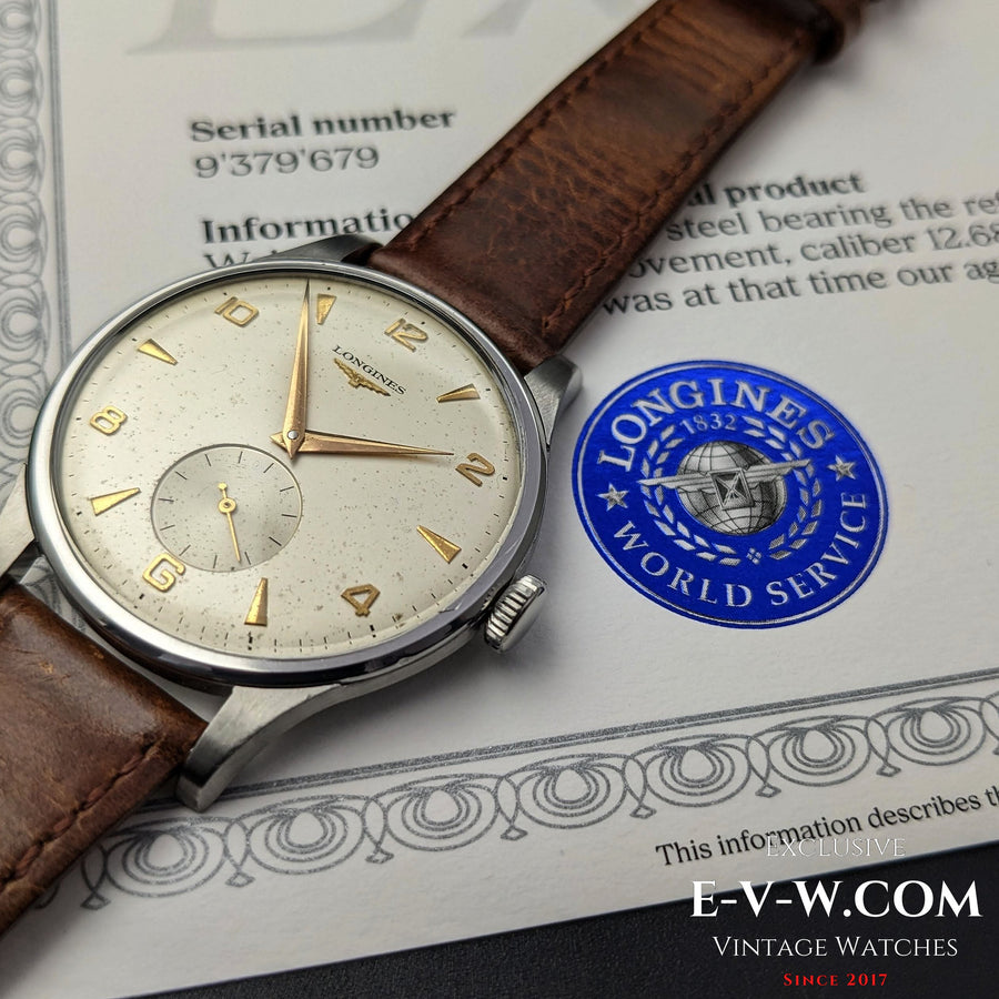 Longines Jumbo Oversized 37,5 mm / Calibre 12.68Z / Ref. 4914 / Vintage 1955 / Extracto de los Archivos Longines