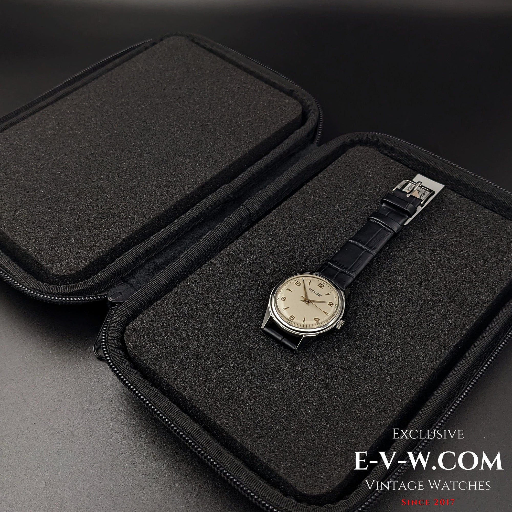 Raro Ulysse Nardin Locle Suisse vintage della seconda guerra mondiale degli anni '40