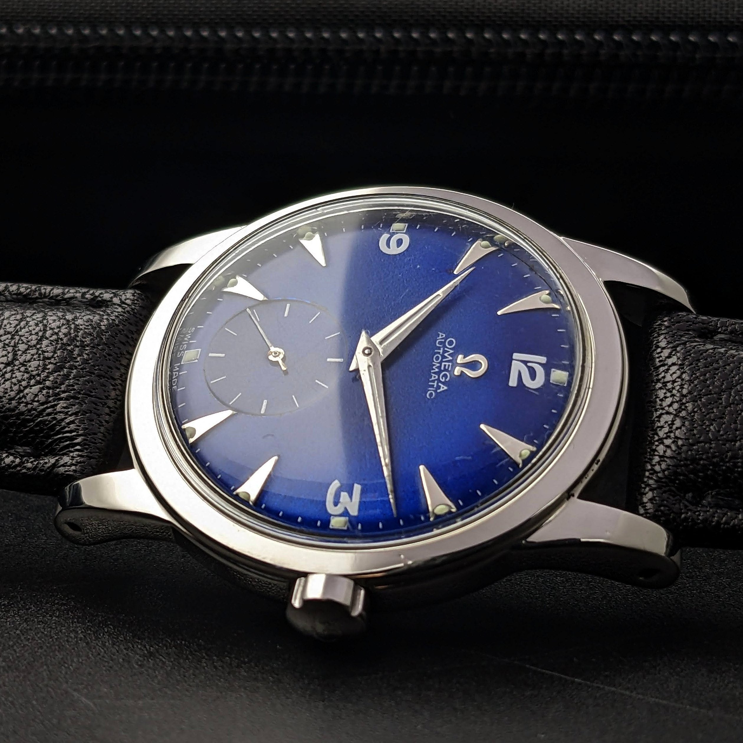 Omega Automatic Bumper / Vintage 1950 / Blue Dial / cal 342/ Ref. 2576