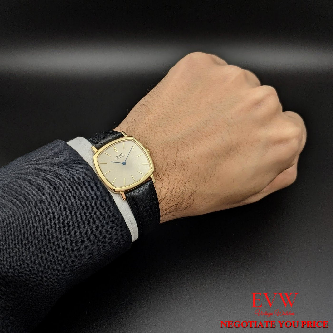Piaget Automatic Ref 12406 - 18k gold vintage watch - e-v-w.com