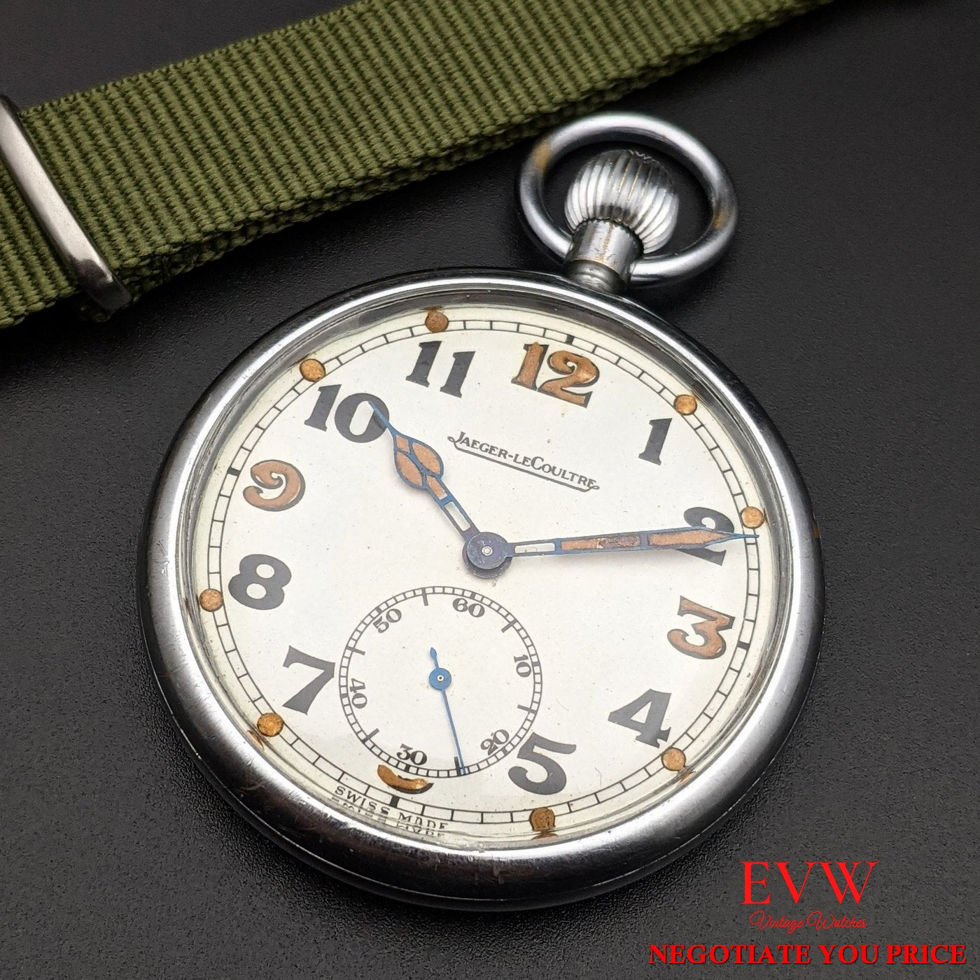 Pocket Watch Jaeger-LeCoultre British Army WWII Military G.S.T.P