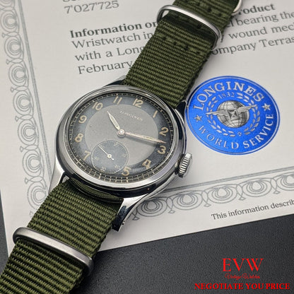 Vintage Watch, Longines, Bullseye Military, cal.12.68Z