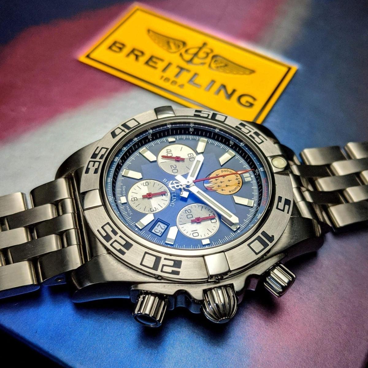 Breitling Watch Patrouille De France Limited 600 pcs - Chronomat 44 - AB0110