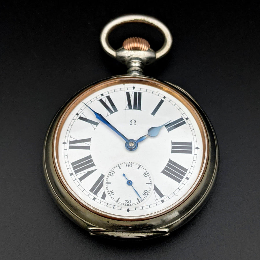 Orologio da tasca antico Omega 8 Days molto raro - 1906