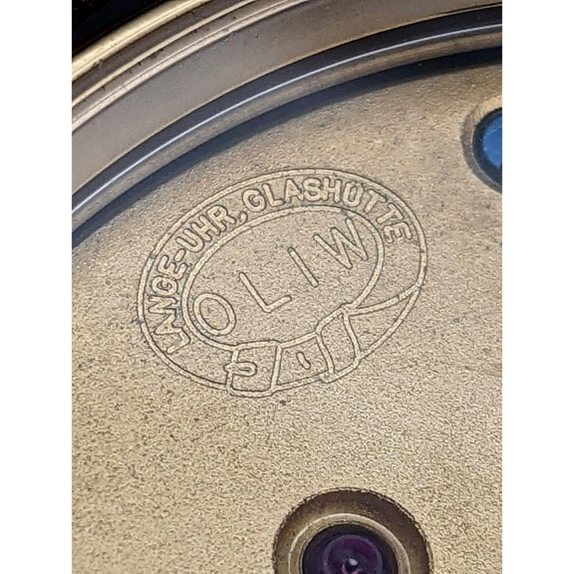Deutsche Uhren Fabrikation Glashütte "OLIW" Lange Uhr アンティークウォッチ 1938年製 - 製造数6500個のみ - マリッジウォッチ