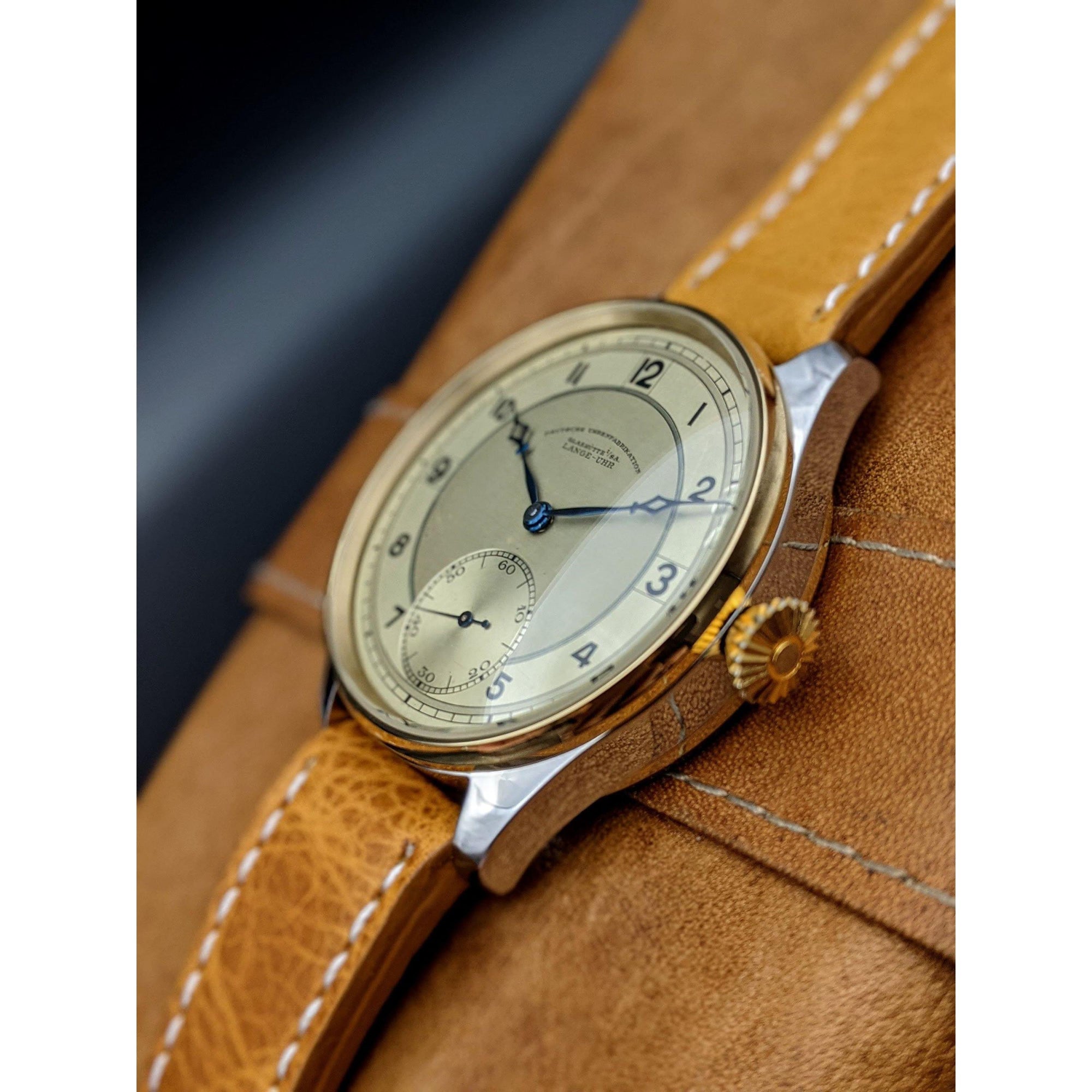 Deutsche Uhren Fabrikation Glashütte "OLIW" Lange Uhr アンティークウォッチ 1938年製 - 製造数6500個のみ - マリッジウォッチ