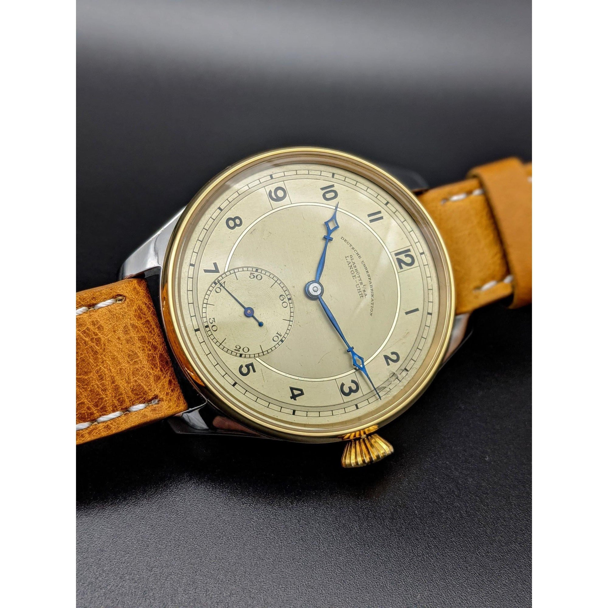 Deutsche Uhren Fabrikation Glashütte "OLIW" Lange Uhr アンティークウォッチ 1938年製 - 製造数6500個のみ - マリッジウォッチ